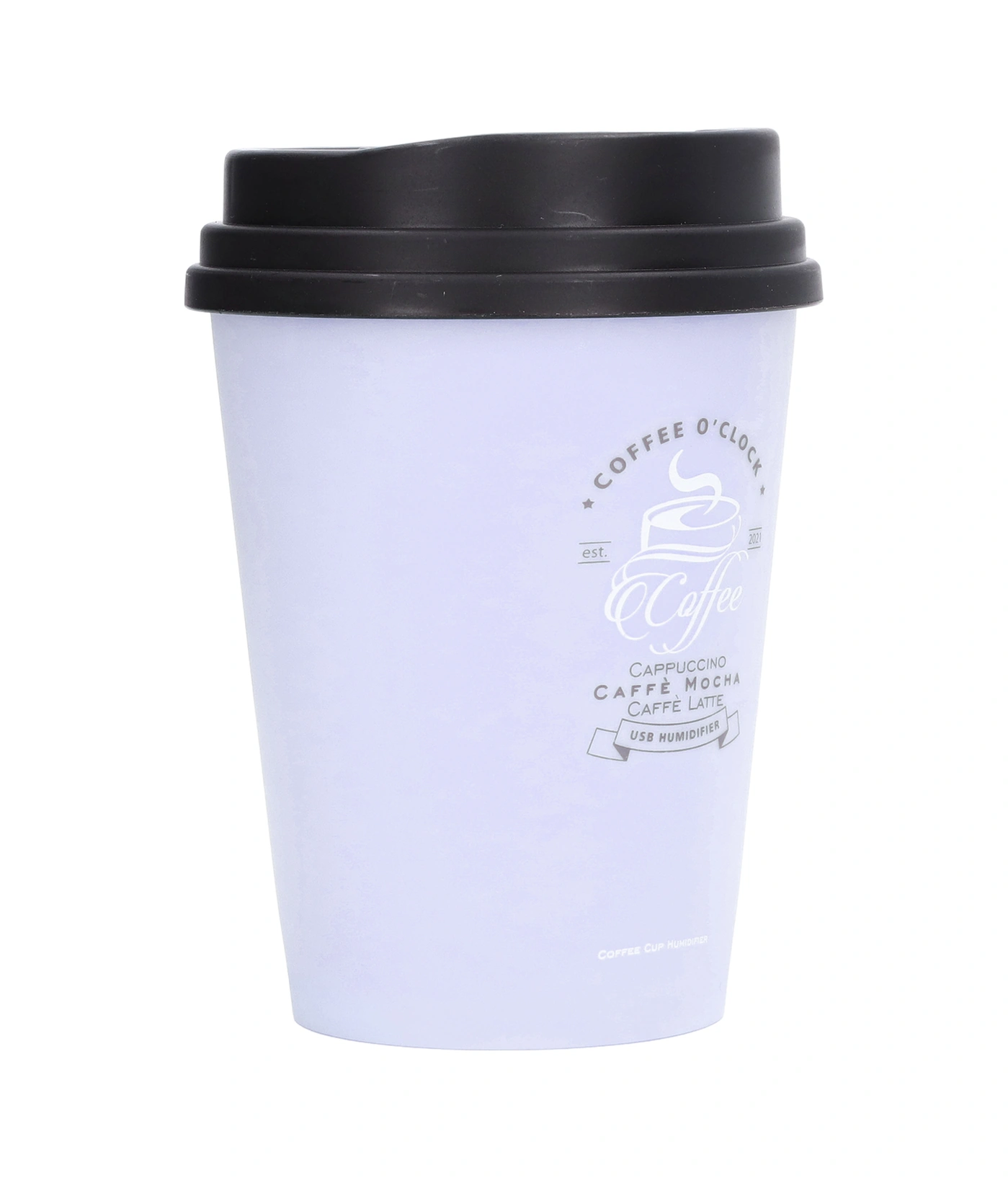 Geeroyoo 300ml Usb Nefes Alma Cihazı, Otomatik Kapanma Özelliği, Sessiz Çalışma, Kahve Fincanı Desenli, Mor Renk, Taşınabilir Masaüstü Ve Araç İçin