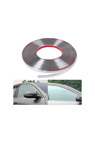 Araç Içi Dışı 3d Krom Dekoratif Nikelaj Şerit Çıta 9mm X 7 M