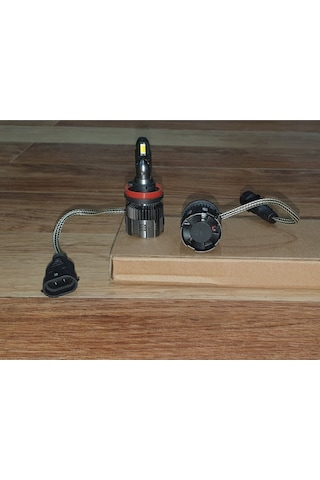 Ducki 110W Hua Led Far Ampulu H11 14000Lm Sarı+Beyaz Fanlı