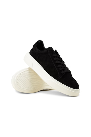 Deery Erkek Hakiki Süet Siyah Sneaker Ayakkabı - 04651msyhe02