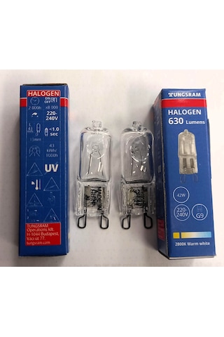 Tungsram 93113498 G9 42w 220-240v Halojen Ampül - G9 Fırın & G9 Aspiratör 2 Adet