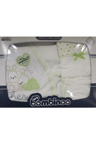 Bambinoo Yeşil 5li Hastane Çıkışı Pamuklu Yeşil