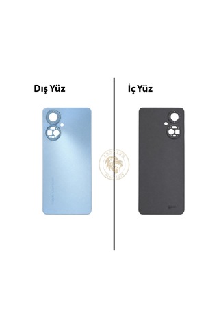 Tecno Camon 19 Pro Mavi Uyumlu Arka Kapak Arka Cam Batarya Pil Kapağı Lazer Kesim Back Cover Diğer