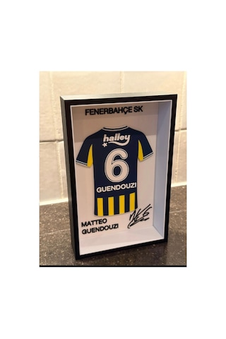 Fenerbahçe Matteo Guendouzi 6 3d Kabartmalı Çerçeveli Forma Tablo - Taraftar Hediyelik Masa Ve Duvar Dekoru