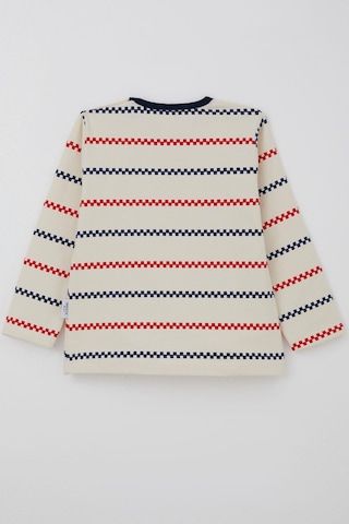 Breeze Erkek Bebek Uzun Kollu Tişört Patlı Minimal Marin Çizgili 9 Ay-3 Yaş, Krem Krem
