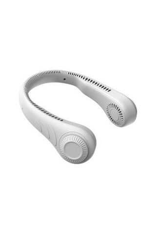 Asılı Boyun Fan Taşınabilir Soğutma Fanı Usb Leafless 360 Derece Boyun Bandı 78 Surround Hava Çıkışları Şarj Edilebilir Hayranları 0447 Beyaz
