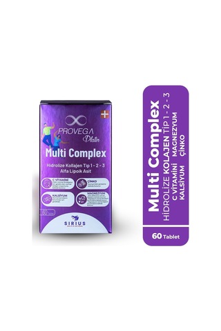 Platin Multi Complex%100 Doğal Kolajen - Alfa Lipoik Asit, Magnezyum, Kalsiyum, Bor, 60 Kapsül