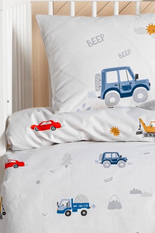 Ranforce Bebek Nevresim Takımı Knz-001 Digger Cars Çok Renkli