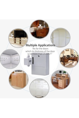 Besthome1 Akıllı Kilit - Çekmeceler Ve Kapılar İçin Kartlı Sensörlü Gizli Kilit, Pil Dahil Değil Diğer