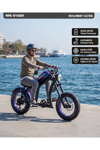 Ape Ryder Roloway Ultra Elektrikli Bisiklet Mavi - 1500w