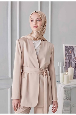 Gesshop Kadın Abiye Janjan Şal Altın - Bej