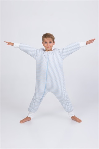 Erkek Çocuk Kalın Elyaf Dolgulu Premium Kalite 2.5 Tog Desenli Uyku Tulumu-mavi-sarı Mavi - Sarı