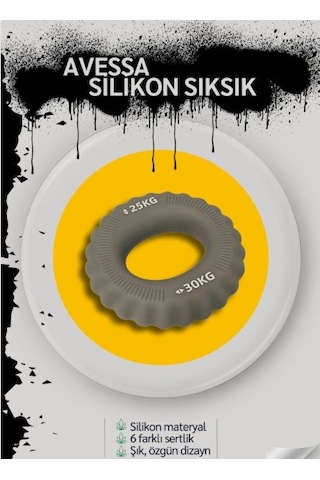 Avessa Silikon El Sıksık Rehabilitasyon Ve Spor İçin İdeal Silikon El Egzersiz Halkası Çok Renkli