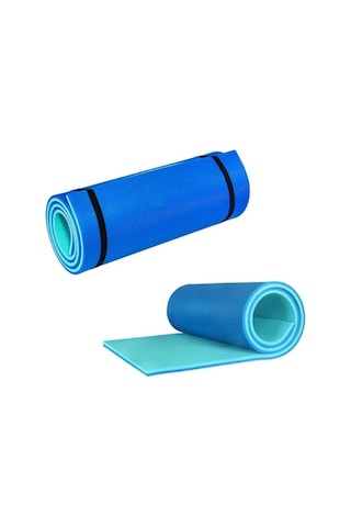 Elit Spor Yoga Plates Matı Mavi 1.80 Cm Boy 60 Cm En X 1 Cm Kalınlık Gri Mavi