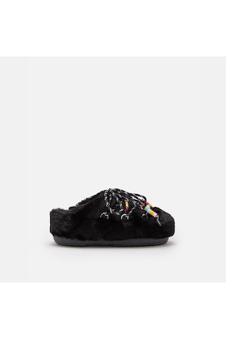 Terlik Kadın 80d1460250-n001 Moon Boot Mule Faux Fur Beads Black Siyah