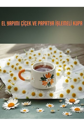 El Yapımı Çiçek Ve Papatya İşlemeli Kupa Diğer