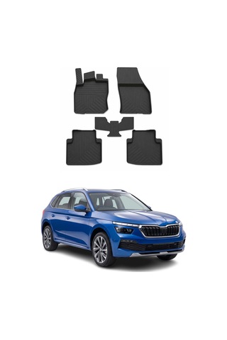 Skoda Kamiq Facelift 2023-2026 Uyumlu 4d Havuzlu Paspas Kauçuk Siyah 5 Parça