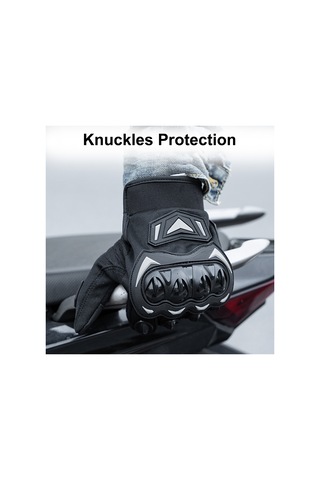 Yuntech01 Xl Büyüklük Siyah-kırmızı Dört Mevsim Kullanıma Uygun Dokunmatik Ekranlı Dayanıklı Motosiklet Sürüş Eldiveni