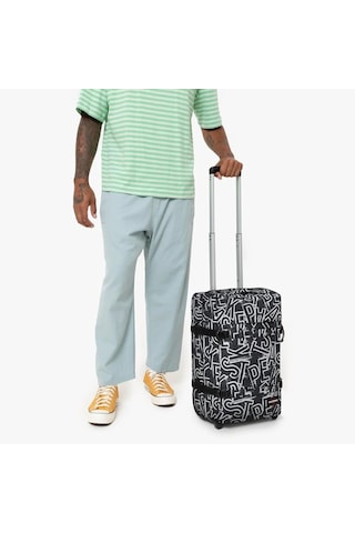 Eastpak Transit'r S Kabin Boy Çekçekli Tekerlekli Valiz 2o0 Siyah - Beyaz