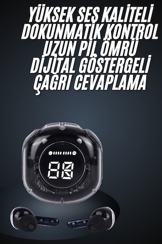 Ultrapods Led Göstergeli Oyuncu Kulaklığı Anc Destekli Bluetooth 5.3