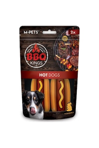 M-pets Bbq Kings Hot Dogs Tavuklu Köpek Ödül Maması 135 Gr 2 Adet