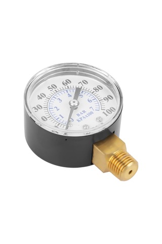 Yunboo Metal Kasa Basınç Ölçer, 0-100psı/0-7bar Çift Ölçek, Npt 1/4" Bağlantı, Kolay Kurulum, Pil Gerektirmez