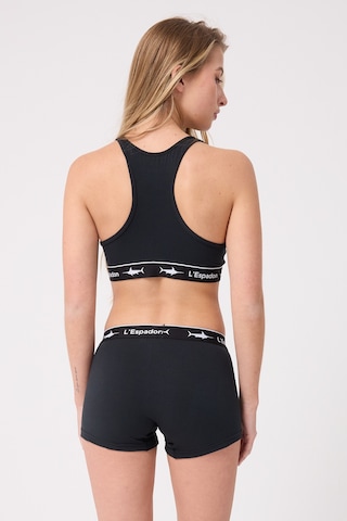 Racer Crop Top Racer Back Crop Top-3282 Siyah