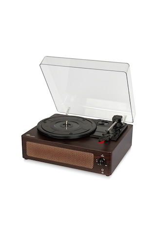 Fomix Fm-108 Pikap Plak Çalar Hoparlör Ve Bluetooth Kitli Koyu Kahverengi 1 Adet