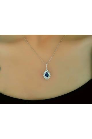 Sirius Pırlanta Ve Safir Anturaj Kolye 0823P0023