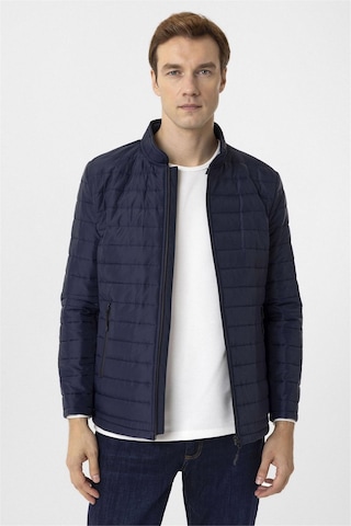 Süvari Lacivert Slim Kapitone Mont