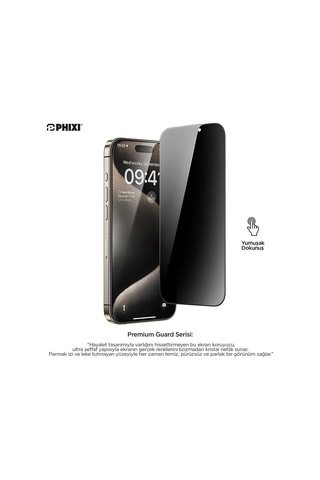 Phixi Premium Guard Hayalet Cam Ekran Koruyucu Samsung S24 Ultra Uyumlu Antistatik, Su Tutmaz, Tam Kaplama