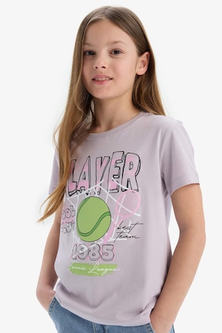 DeFacto Kız Çocuk Bisiklet Yaka Anime Baskılı Kısa Kollu Tişört E0351A825SMPR306 Mor