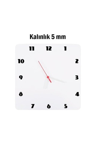 Sublimasyon Hdf Kare Saat 28x28 Cm Çok Renkli