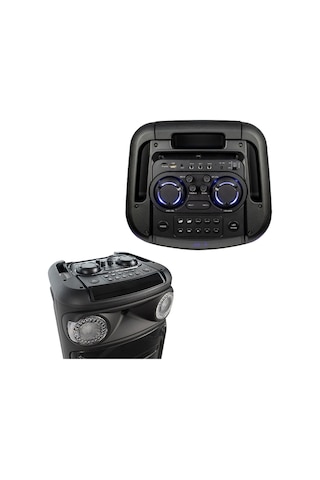 Midex 1100 Watt Mikrofonlu Karaoke Eğlence Işıklı Ses Sistemi MXR-1100 (Bluetooth Kayıt Usb Şarjlı)