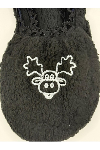 Ozzy Socks Kadın Siyah Geyik Desenli Uyku Patik Çorap 3'lü Paket Siyah