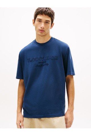 Tommy Hilfiger Tjm 90s New Classıcs Ss Tee Erkek Mavi T-shirt - Dm0dm22545