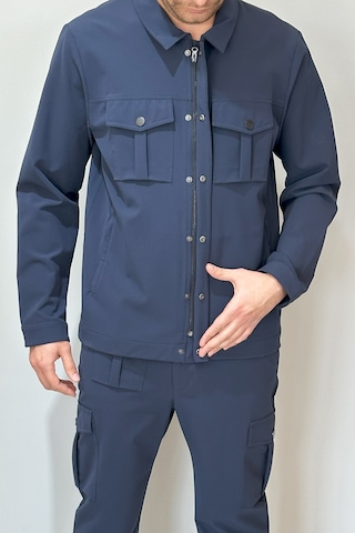 Erkek Modern Fermuarlı Üst 24720 Lacivert Lacivert