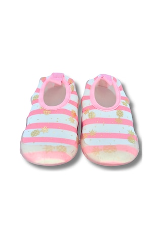 Ananas Baskılı Varak Pembe Kız Çocuk Kaydırmaz Tabanlı Deniz Ayakkabısı-f-7018 Pembe