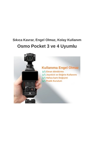 K&f Concept Osmo Pocket 4 Ve 3 Için Manyetik Alüminyum Genişleme Çerçevesi Magsafe