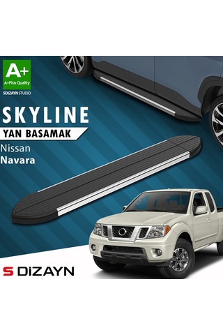 S-dizayn Nissan Navara 2 Skyline Krom Yan Basamak 203 Cm 2005-2015 A+ Kalite