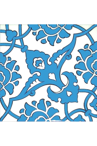 Armada Çini 20x20 Cm Sp 83 Mavi Beyaz İznik Rumi Kütahya Çini Kar Armada Çini 20x20 Cm Sp 83 Mavi Beyaz İznik Rumi Kütahya Çini Kar