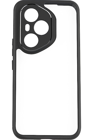 Honor 400 Pro Kılıf Kamera Korumalı Şeffaf Arka Yüzey Mkst New Roll Kapak - Siyah Siyah Siyah