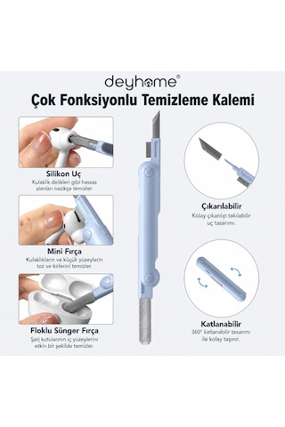 7'si 1 Arada Elektronik Temizleyici Kiti, Fırçalı Klavye Temizleyici Kiti, Apple AirPods Uyumlu Pro İçin 3'ü 1 Arada Temizleme Kalemi, Kulaklık, Klavye, Dizüstü Bilgisayar, Telefon, Pc Monitörü İçin