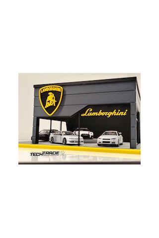 Lamborghini Diecast Showroom Garaj Diorama 1:64 Ölçek