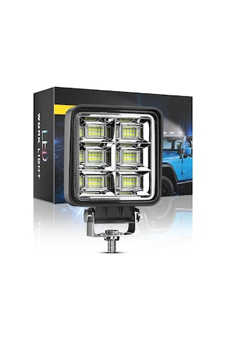 4 Inç 48 Led 144 Watt Iş Makinesi Kamyon Traktör Projektör Çalışma Sis Lambası Off Road Geniş Açı