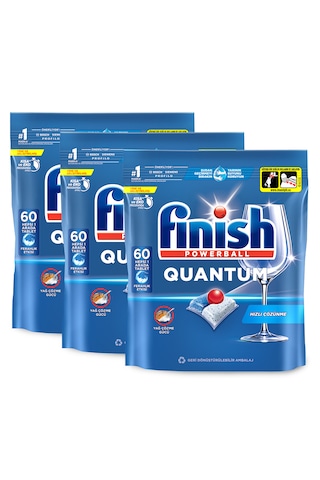 Finish Quantum 180 Tablet Bulaşık Makinesi Deterjanı (60 x 3)