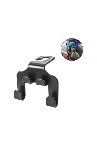 jmsstore Araba Koltuğu Kafalık Kanca Askı Depolama Organizatör Siyah