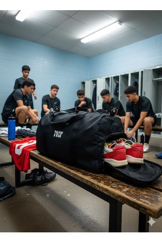 Newfull Sport Ayakkabı Bölmeli Astarlı Seyahat Spor Çantası-orta