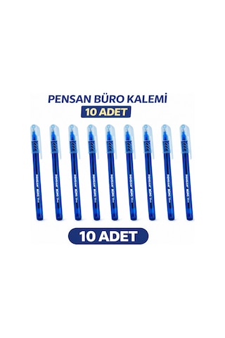 Pensan Büro Tükenmez Kalem 1.0 Mm Mavi 10 Adet Koyu Mavi Pensan Büro Tükenmez Kalem 1.0 Mm Mavi 10 Adet Koyu Mavi
