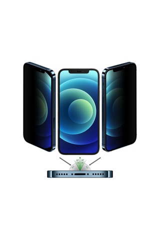 Buff Apple Uyumlu iPhone 12 Mini 5D Privacy Ekran Koruyucu (474126690)